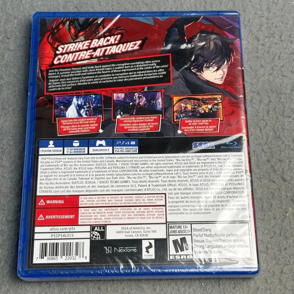 Persona 5 Strikers PS4 Video Game New Sealed Atlus PlayStation 4 P5S Action RPG